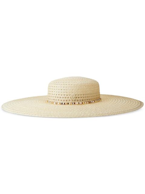 Maison Michel Bianca straw wide brim hat - Neutrals - zdjęcie produktu nr 1