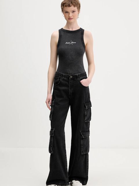 Guess Jeans top kolor czarny W6RP23 KA0H1 - zdjęcie produktu nr 2