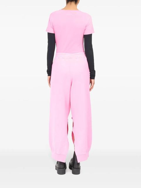 MM6 Maison Margiela slit loose-fit track pants - Pink