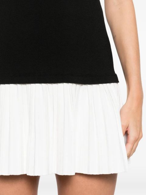 SANDRO ruffled pleated midi dress - Black