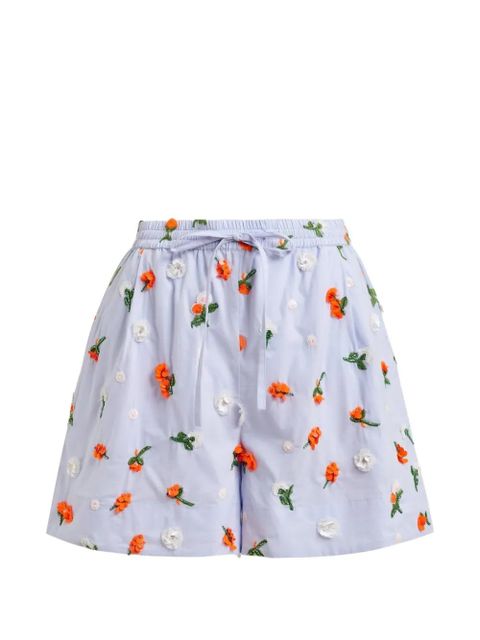 Essentiel Antwerp flower-embellished shorts - Blue - zdjęcie produktu nr 1