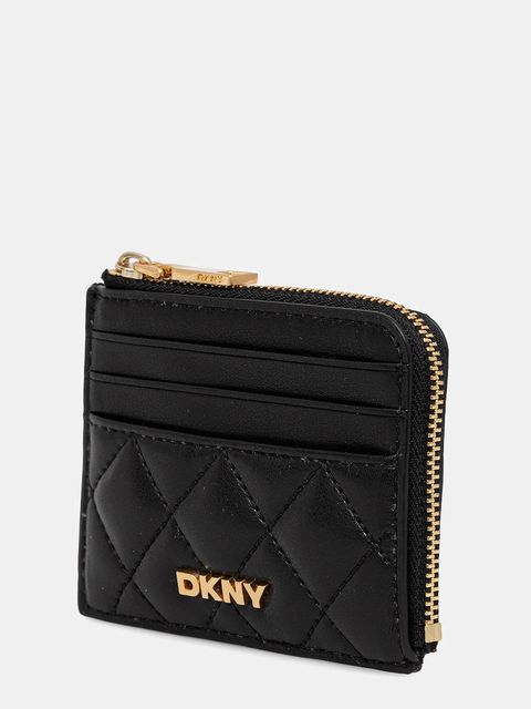 Dkny portfel skórzany damski kolor czarny R521KL12 - zdjęcie produktu nr 2