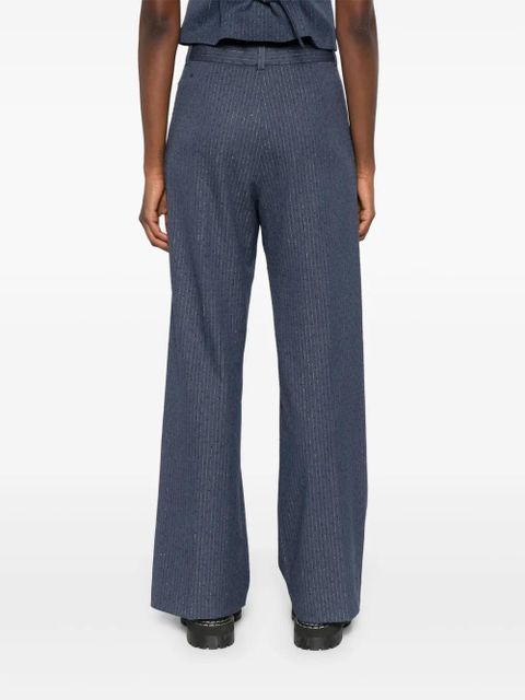 Maje pinstriped tailored trousers - Blue