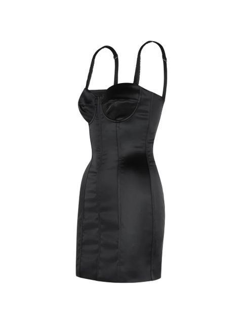 Dolce & Gabbana satin corset minidress - Black