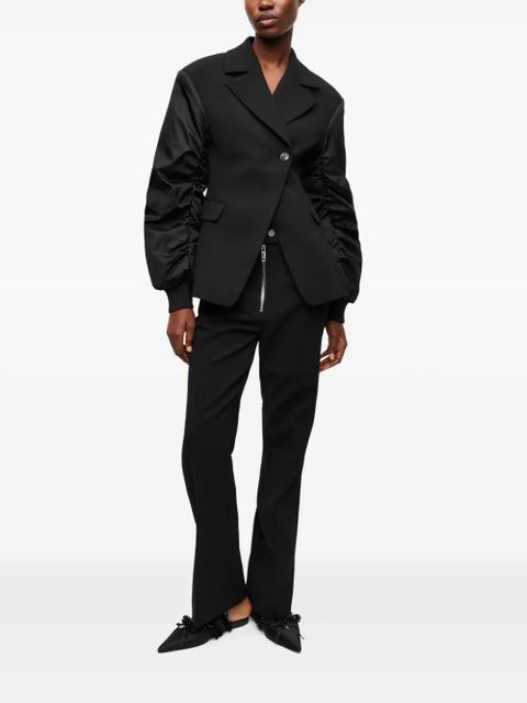 GANNI contrast-sleeve blazer - Black - zdjęcie produktu nr 2