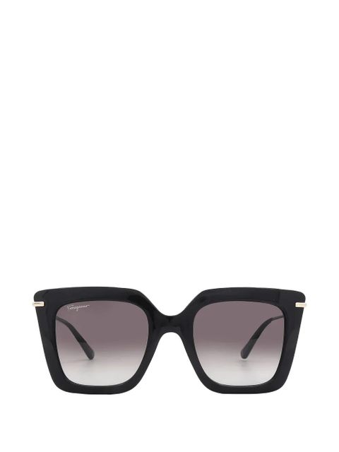 Ferragamo logo-plaque square-frame sunglasses - Black - zdjęcie produktu nr 1