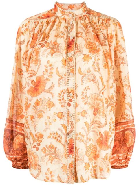 ZIMMERMANN Junie floral-print blouse - Orange - zdjęcie produktu nr 1