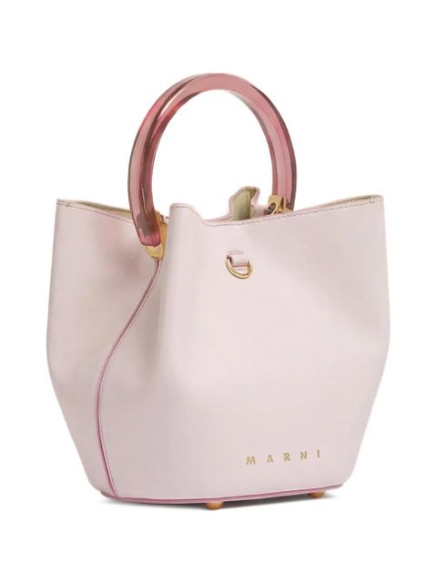 Marni small Pannier ring-detail bucket bag - White