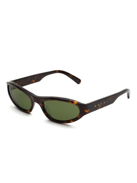 Marni Eyewear Yozamei oval-frame sunglasses - Brown - zdjęcie produktu nr 2