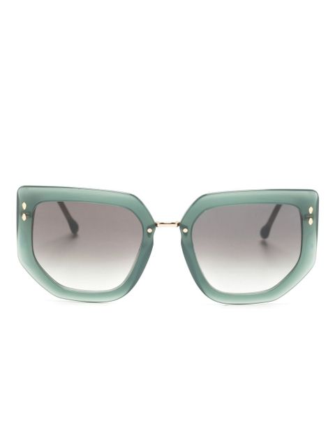 ISABEL MARANT cat-eye frame sunglasses - Green