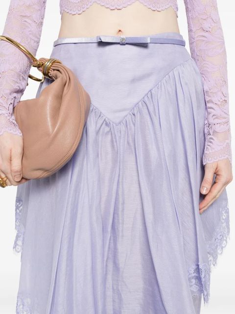 ZIMMERMANN Crush lace midi skirt - Purple