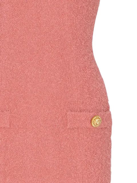 Balmain button-embellished mini dress - Pink - zdjęcie produktu nr 2