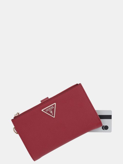 Guess portfel LAUREL damski kolor czerwony SWZG74 59157