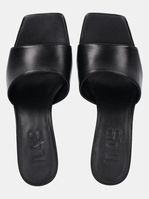 Answear.LAB klapki skórzane damskie kolor czarny na szpilce