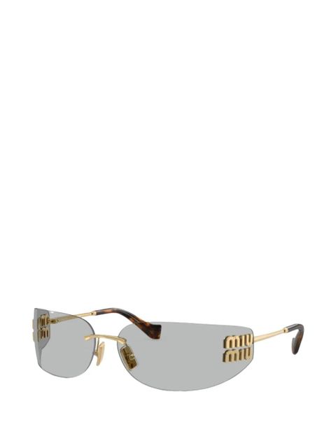 Miu Miu Eyewear logo-detail sunglasses - Gold - zdjęcie produktu nr 2