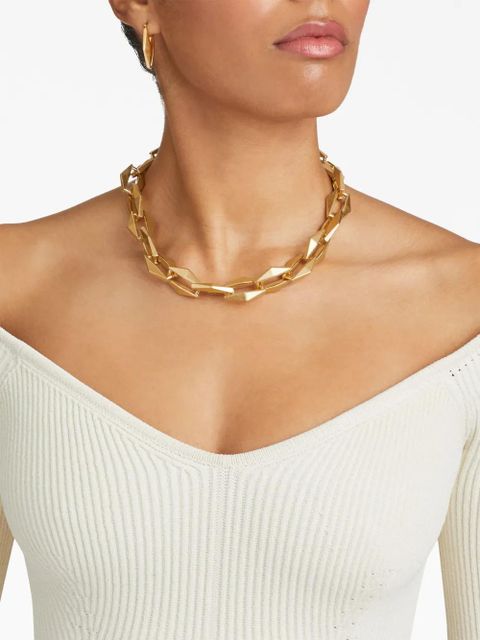Jimmy Choo Diamond chain-link necklace - Gold