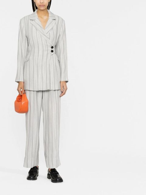 GANNI striped suiting jacket - Grey - zdjęcie produktu nr 2