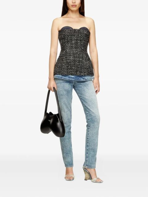 Diesel Double-D curved shoulder bag - Black - zdjęcie produktu nr 2