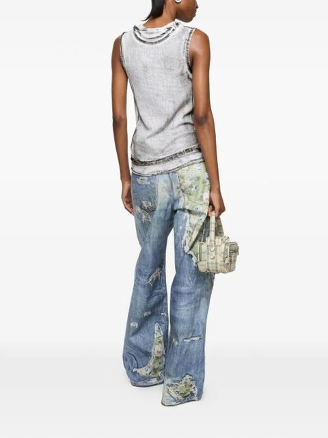 Acne Studios logo-print top - Grey