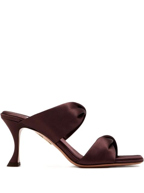 Aquazzura 75mm satin sandals - Brown - zdjęcie produktu nr 1