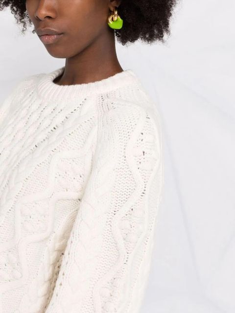 LouLou de Saison cable knit jumper - White