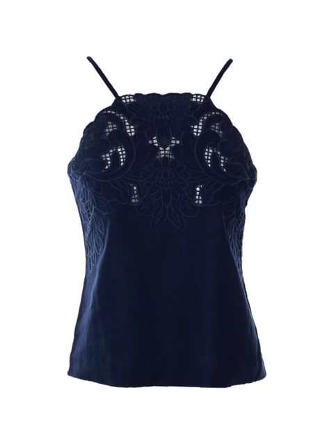 TWINSET embroidered halter top - Blue - zdjęcie produktu nr 1