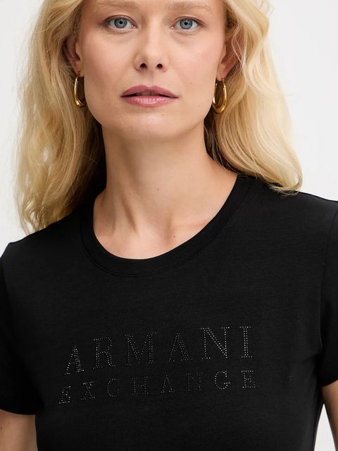 Armani Exchange t-shirt damski kolor czarny XW001349 AF17173