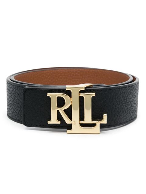 Lauren Ralph Lauren logo-buckle reversible leather belt - Black - zdjęcie produktu nr 1