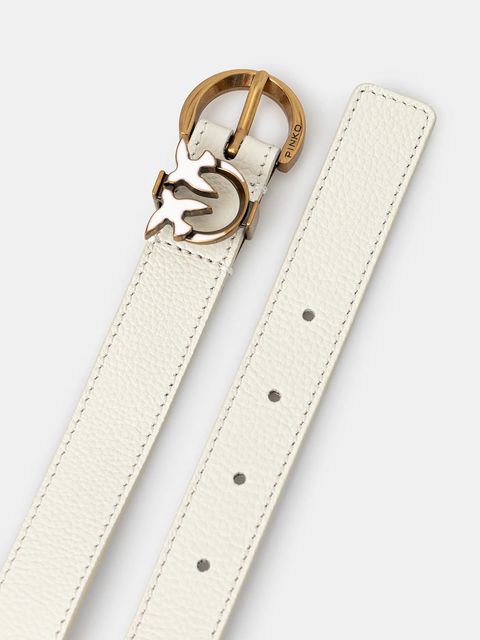 Pinko pasek skórzany damski kolor biały 102820.A158 - zdjęcie produktu nr 2