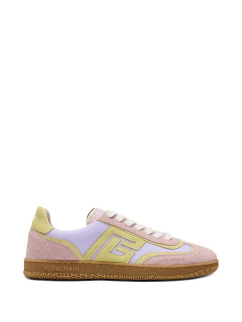 Balmain Swan suede panelled sneakers - Pink - zdjęcie produktu nr 1