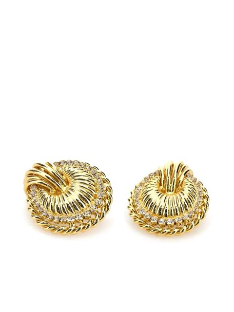 Alessandra Rich polished-finish earrings - Gold - zdjęcie produktu nr 2