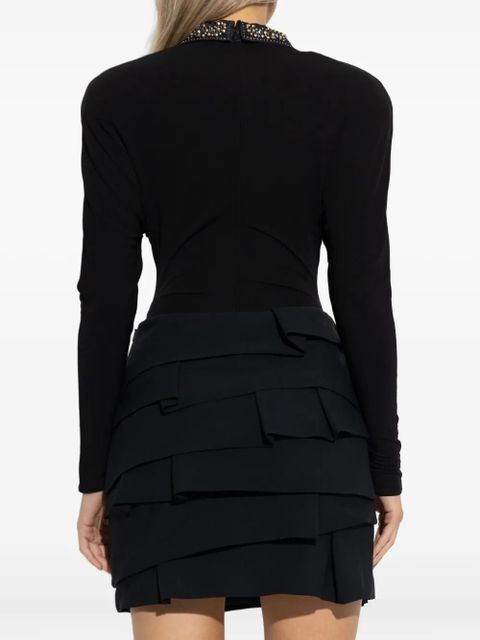 Versace embellished-collar bodysuit - Black - zdjęcie produktu nr 2