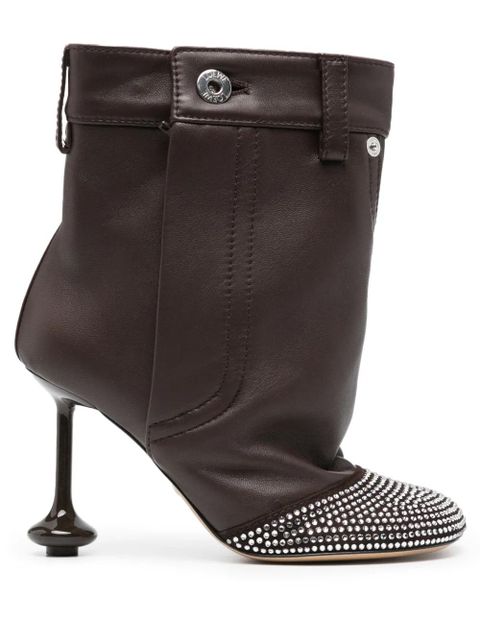 LOEWE Toy 95mm leather boots - Brown - zdjęcie produktu nr 1