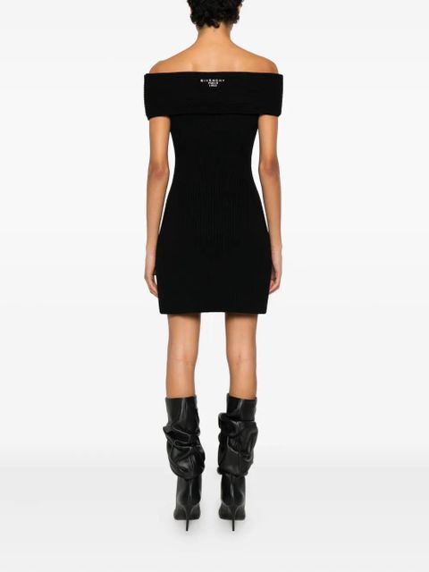 Givenchy off-shoulder ribbed dress - Black