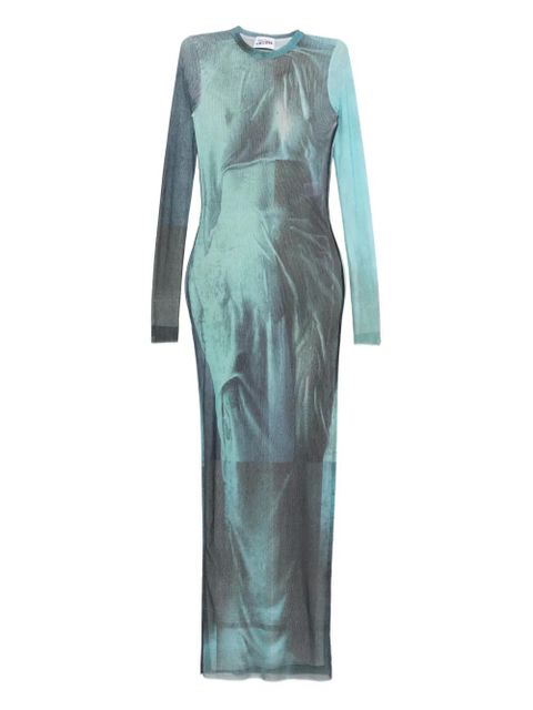 Jean Paul Gaultier printed long-sleeved midi dress - Blue - zdjęcie produktu nr 1