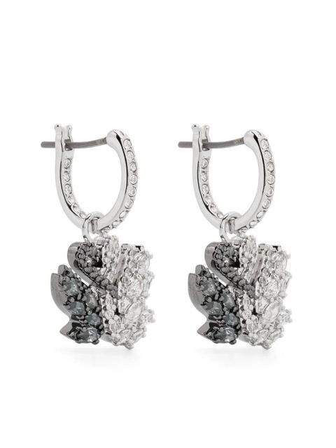 Swarovski Swan drop earrings - Silver - zdjęcie produktu nr 1