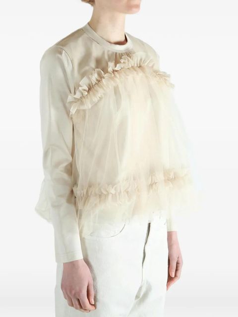 Comme Des Garçons ruffled top - Neutrals