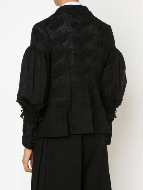 Comme Des Garçons puff sleeve lace jacket - Black
