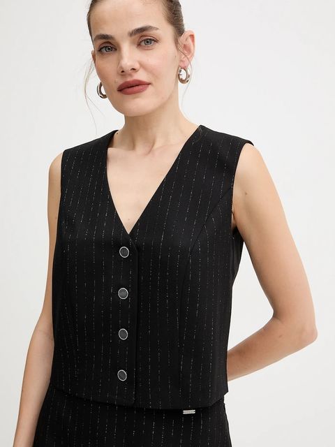 Guess kamizelka ZANITA kolor czarny jednorzędowa W5BH52 W2422