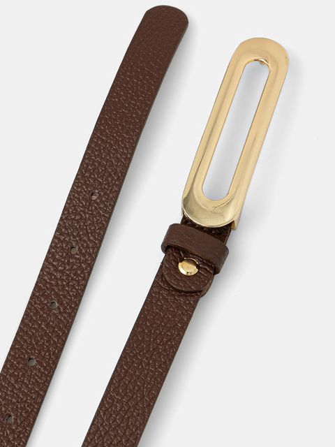 Answear.LAB pasek skórzany damski kolor brązowy