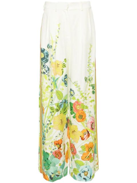 ALEMAIS Constance floral wide trousers - Neutrals - zdjęcie produktu nr 1