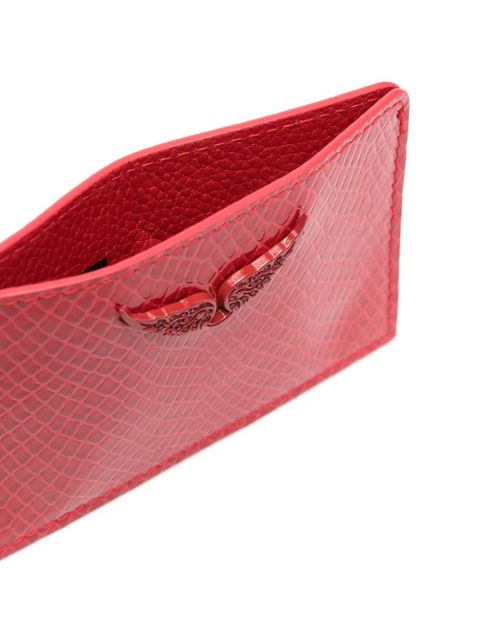 Zadig&Voltaire Pass python-effect cardholder - Red