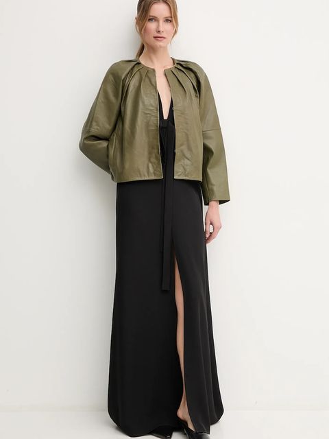 Sandro Ferrone sukienka kolor czarny maxi prosta S23XBEBUSSOLE