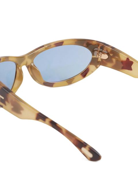 TOM FORD oval-frame sunglasses - Brown