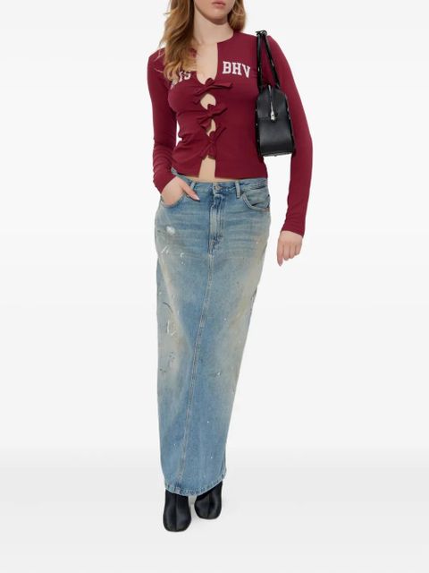 MISBHV bow-detail blouse - Red - zdjęcie produktu nr 2