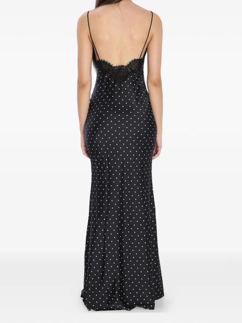 Self-Portrait polka-dot lace maxi dress - Black - zdjęcie produktu nr 2