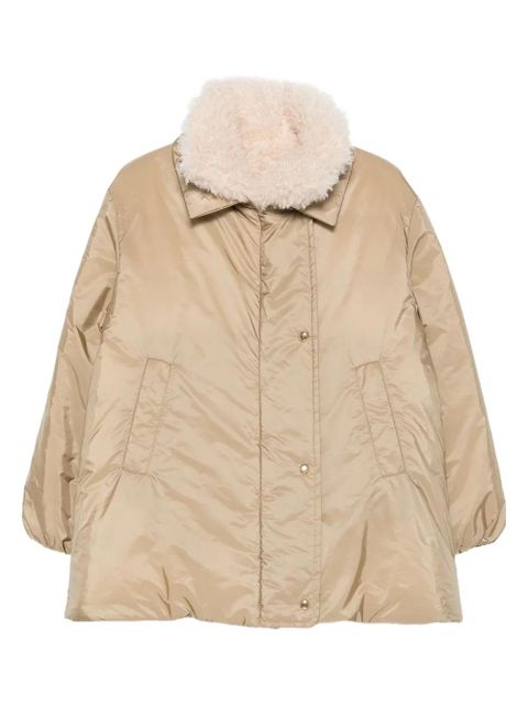 Moncler Voue sherpa-collar quilted jacket - Neutrals - zdjęcie produktu nr 1