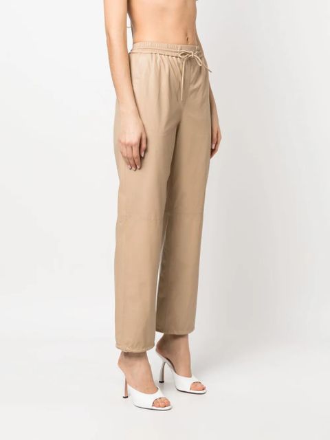 Yves Salomon straight-leg lambskin trousers - Neutrals - zdjęcie produktu nr 2
