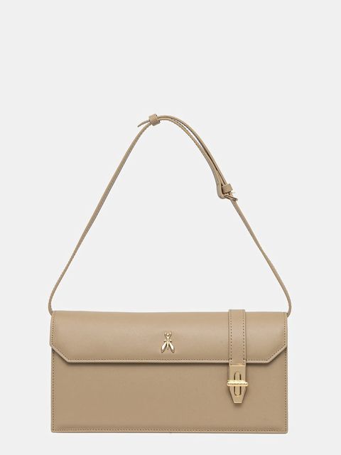 Patrizia Pepe torebka skórzana kolor beżowy 8B0327 L061 - zdjęcie produktu nr 1