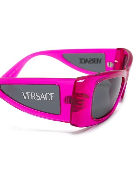 Versace Eyewear logo-engraved sunglasses - Pink